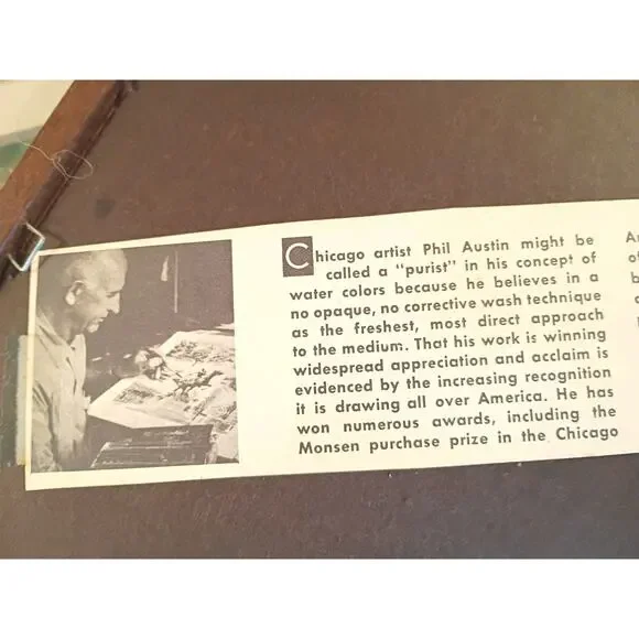 The‎ Seasons: Four Framed Phil Austin Foil Prints 50’s-60’s VTG ART Signed USA - Picture 8 of 14